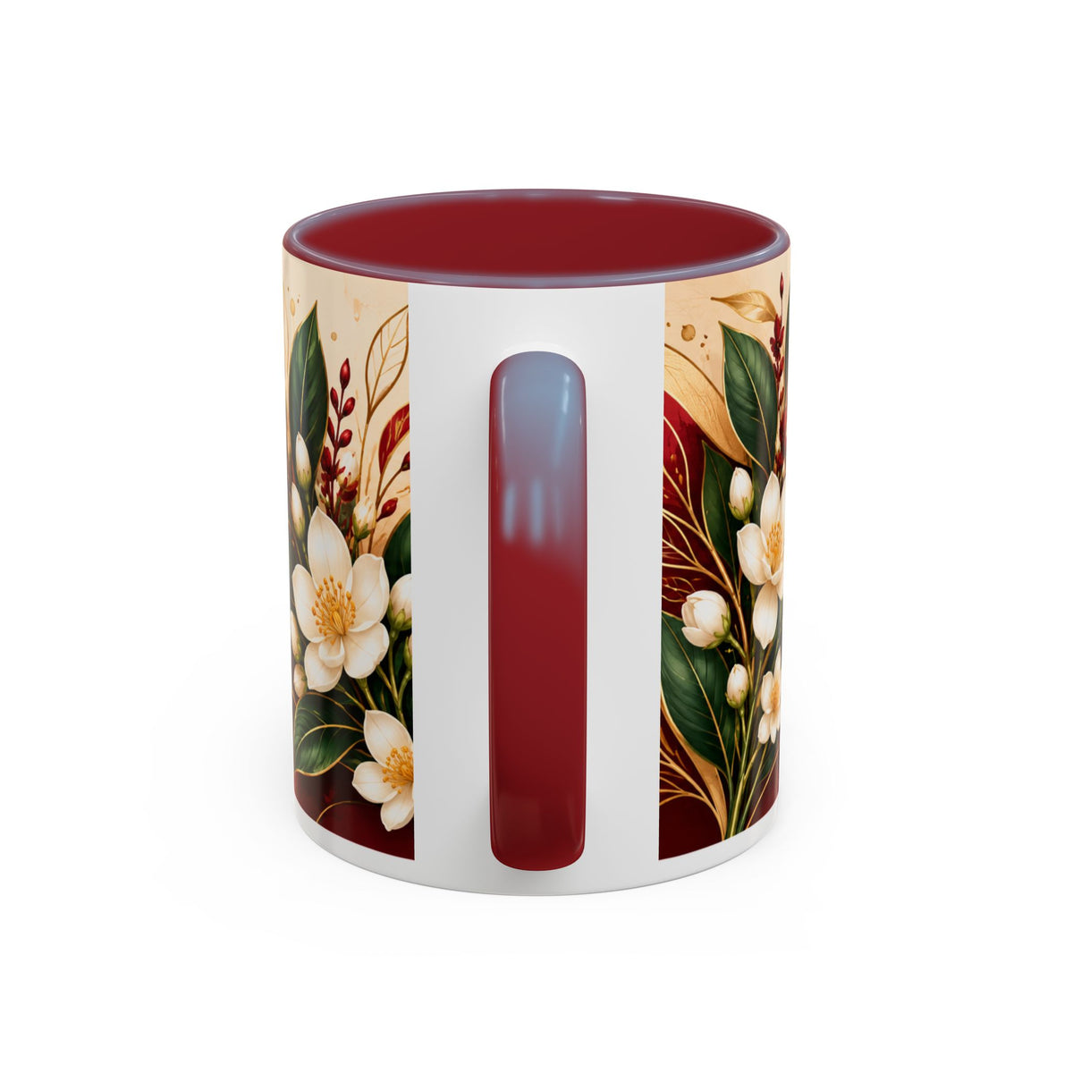Reclaim Your Life Now Accent Coffee Mug — Floral Inspirational Tea Cup (11/15oz)