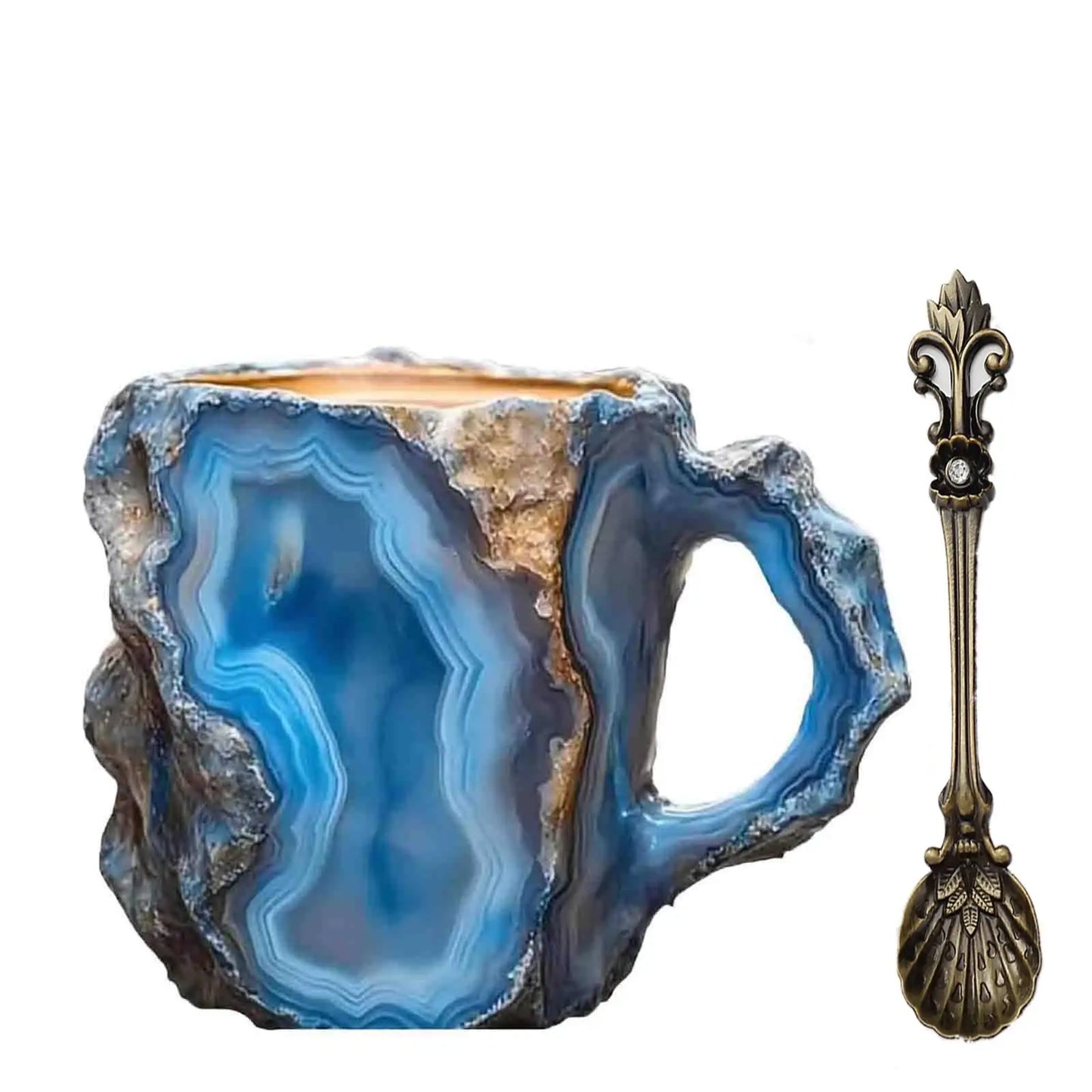 Blue Agate-Inspired Artisan Mug