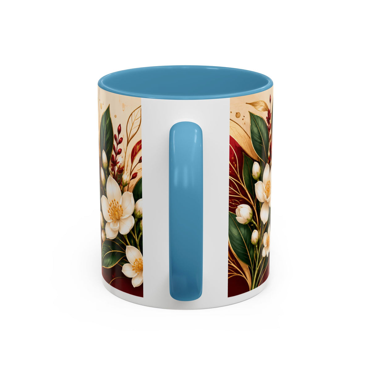Reclaim Your Life Now Accent Coffee Mug — Floral Inspirational Tea Cup (11/15oz)