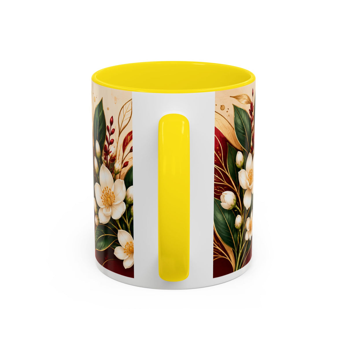 Reclaim Your Life Now Accent Coffee Mug — Floral Inspirational Tea Cup (11/15oz)