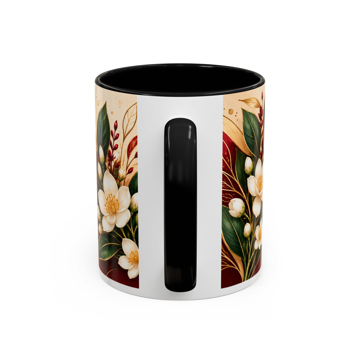 Reclaim Your Life Now Accent Coffee Mug — Floral Inspirational Tea Cup (11/15oz)