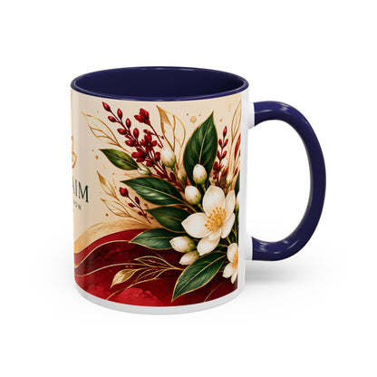 Reclaim Your Life Now Accent Coffee Mug — Floral Inspirational Tea Cup (11/15oz)