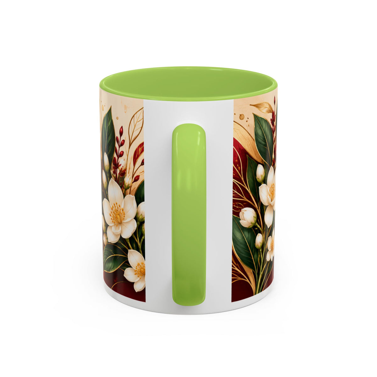 Reclaim Your Life Now Accent Coffee Mug — Floral Inspirational Tea Cup (11/15oz)