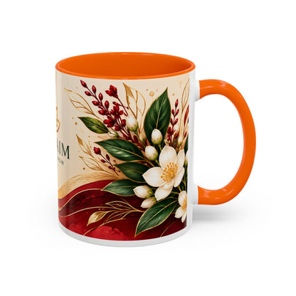 Reclaim Your Life Now Accent Coffee Mug — Floral Inspirational Tea Cup (11/15oz)