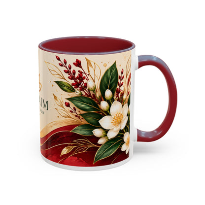 Reclaim Your Life Now Accent Coffee Mug — Floral Inspirational Tea Cup (11/15oz)