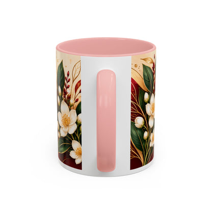 Reclaim Your Life Now Accent Coffee Mug — Floral Inspirational Tea Cup (11/15oz)