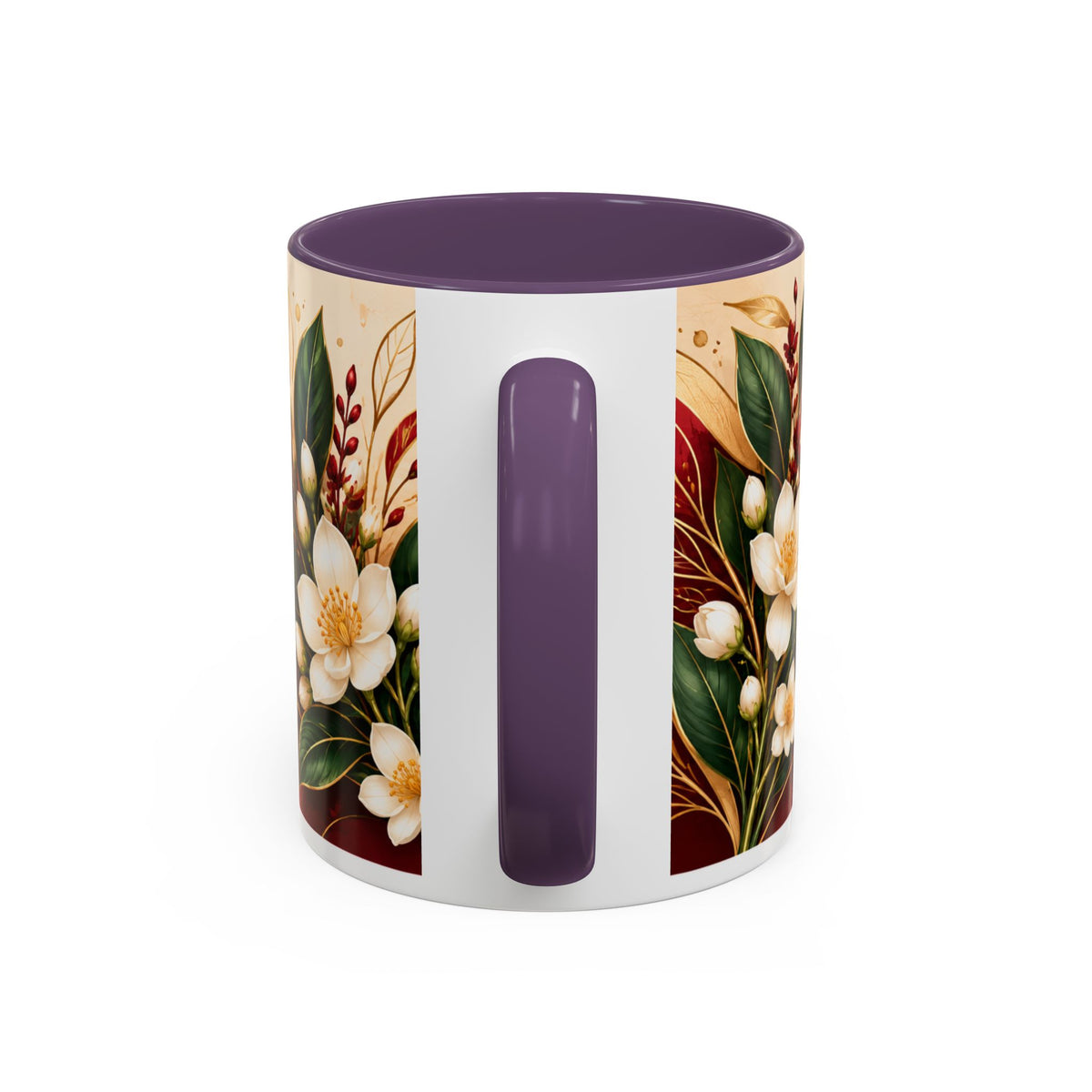 Reclaim Your Life Now Accent Coffee Mug — Floral Inspirational Tea Cup (11/15oz)
