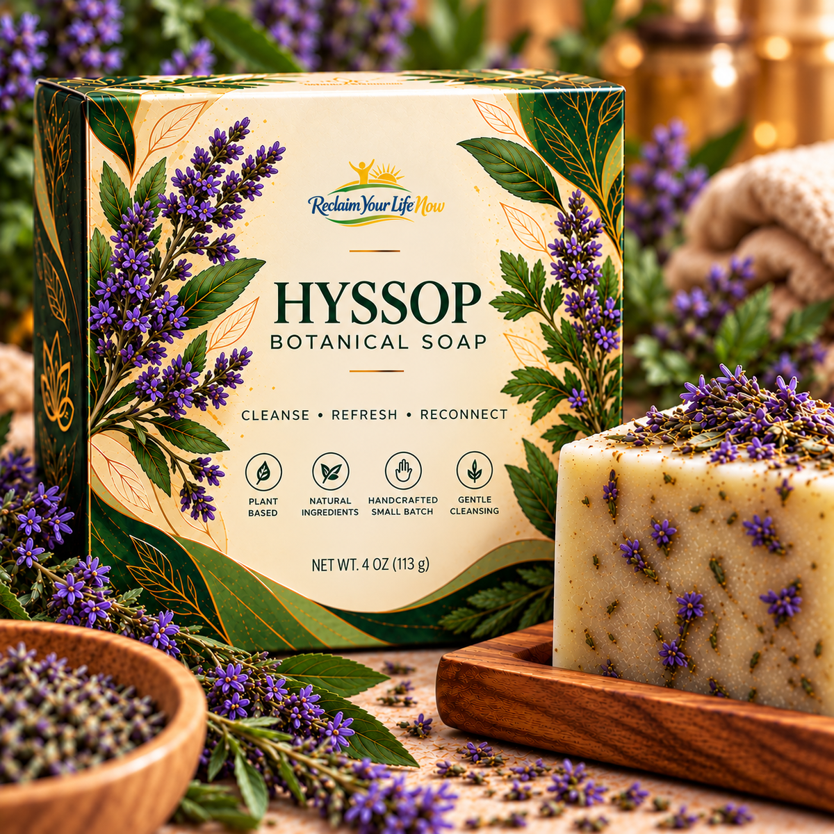 Reclaim Hyssop Botanical Soap | Herbal Cleansing Bar
