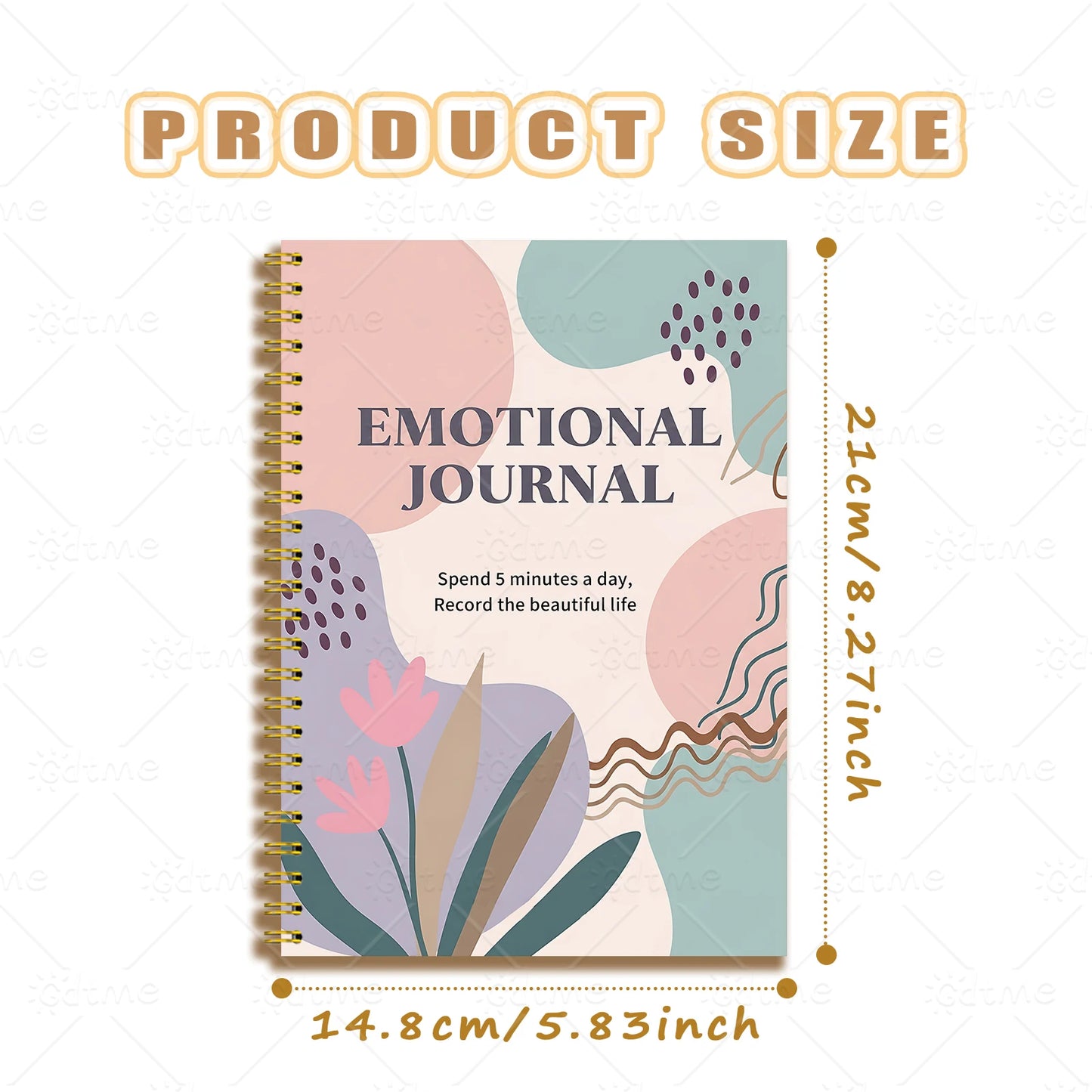 Emotional Journal – Adult Mental Health Planner, Wellness Workbook, Self-Care Tracker & Anxiety Management Worksheets