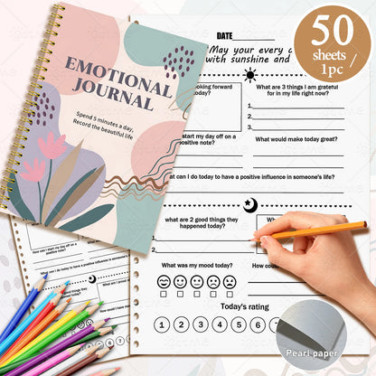 Emotional Journal – Adult Mental Health Planner, Wellness Workbook, Self-Care Tracker & Anxiety Management Worksheets