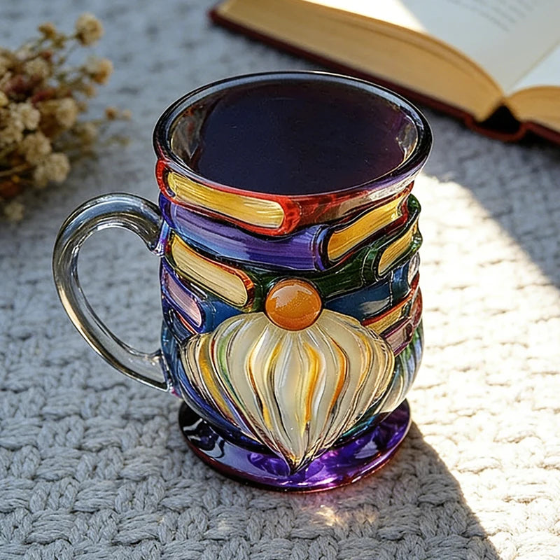 Whimsical Book Lover's Gnome Mug