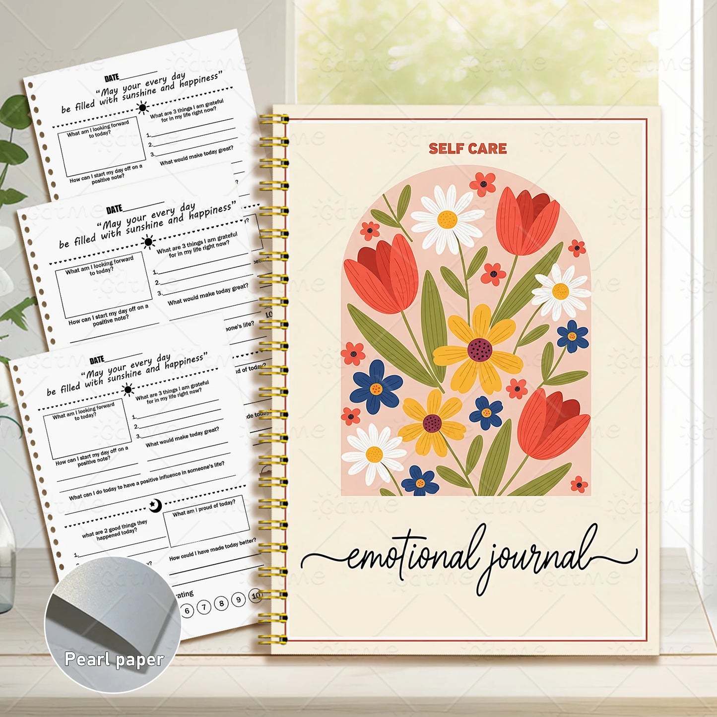 Emotional Journal – Adult Mental Health Planner, Wellness Workbook, Self-Care Tracker & Anxiety Management Worksheets