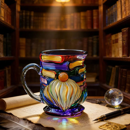 Whimsical Book Lover's Gnome Mug