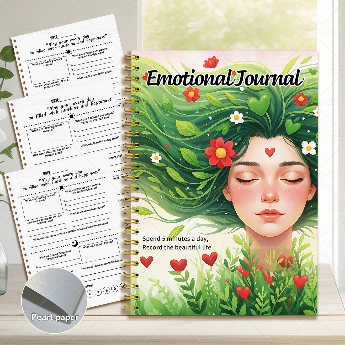 Emotional Journal – Adult Mental Health Planner, Wellness Workbook, Self-Care Tracker & Anxiety Management Worksheets