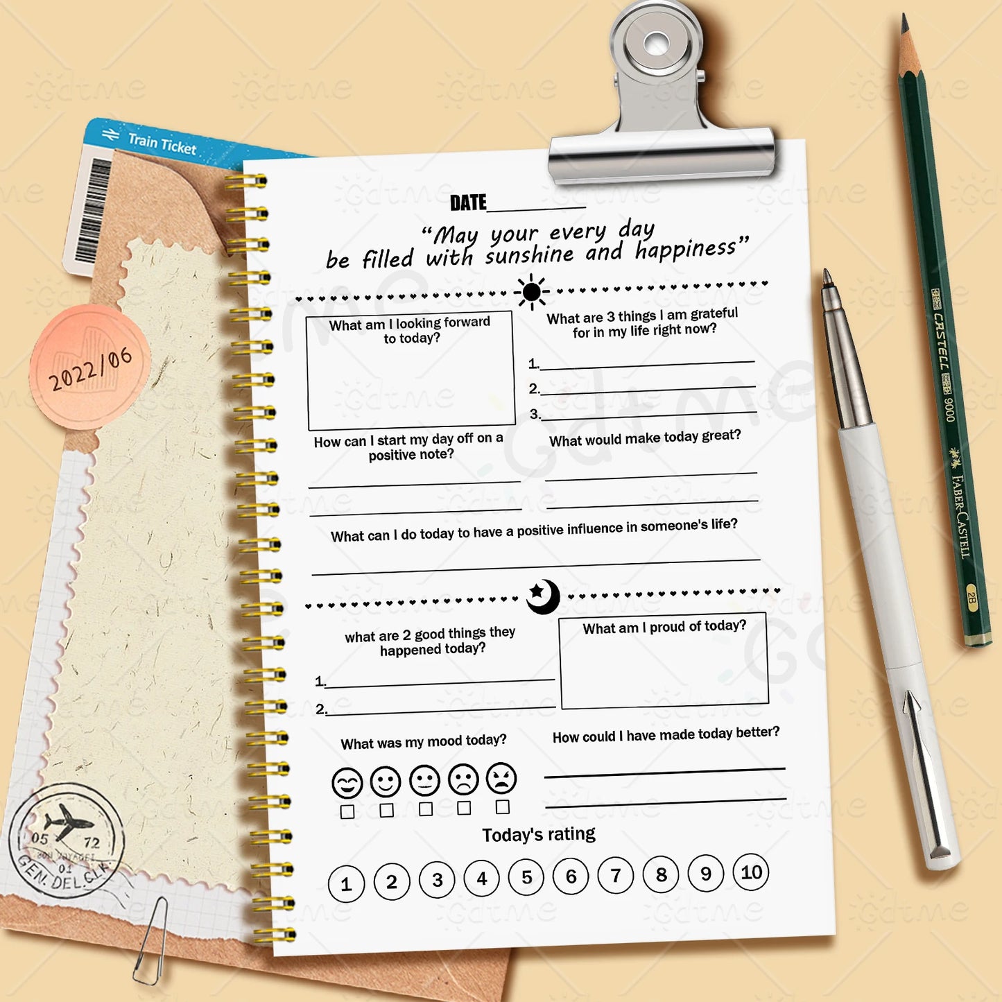 Emotional Journal – Adult Mental Health Planner, Wellness Workbook, Self-Care Tracker & Anxiety Management Worksheets