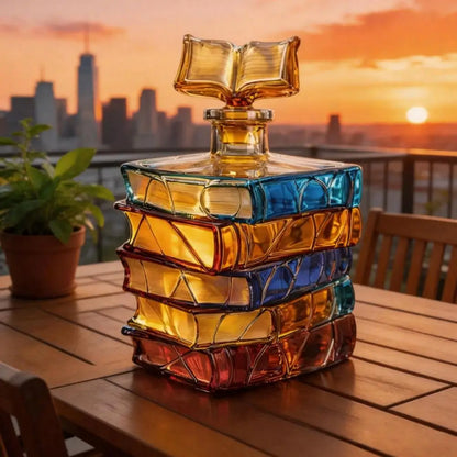 Book Stack Wine Decanter