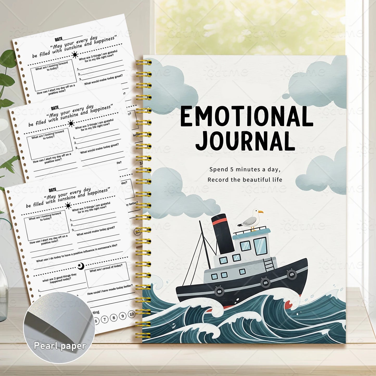 Emotional Journal – Adult Mental Health Planner, Wellness Workbook, Self-Care Tracker & Anxiety Management Worksheets