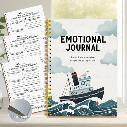 Emotional Journal – Adult Mental Health Planner, Wellness Workbook, Self-Care Tracker & Anxiety Management Worksheets