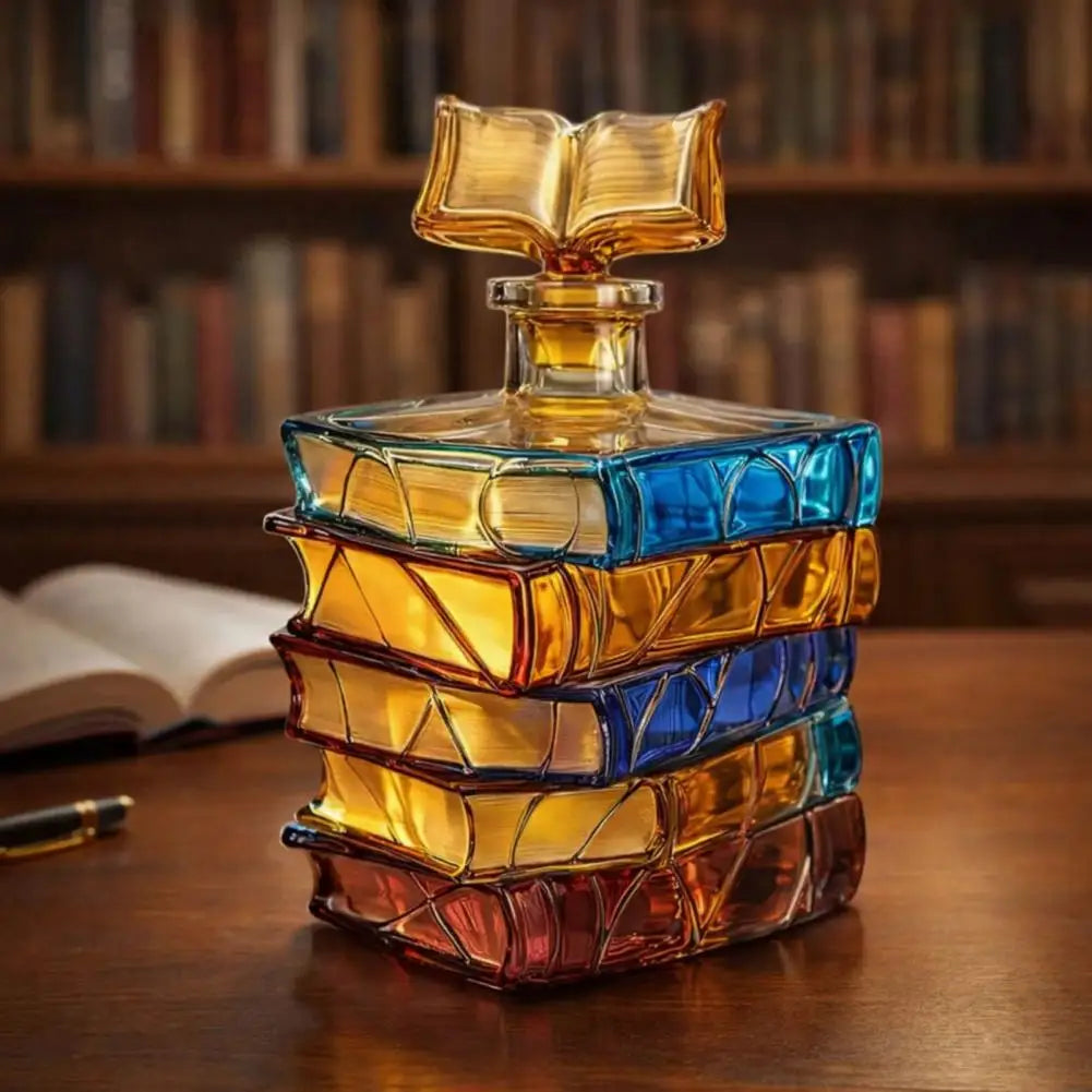 Book Stack Wine Decanter
