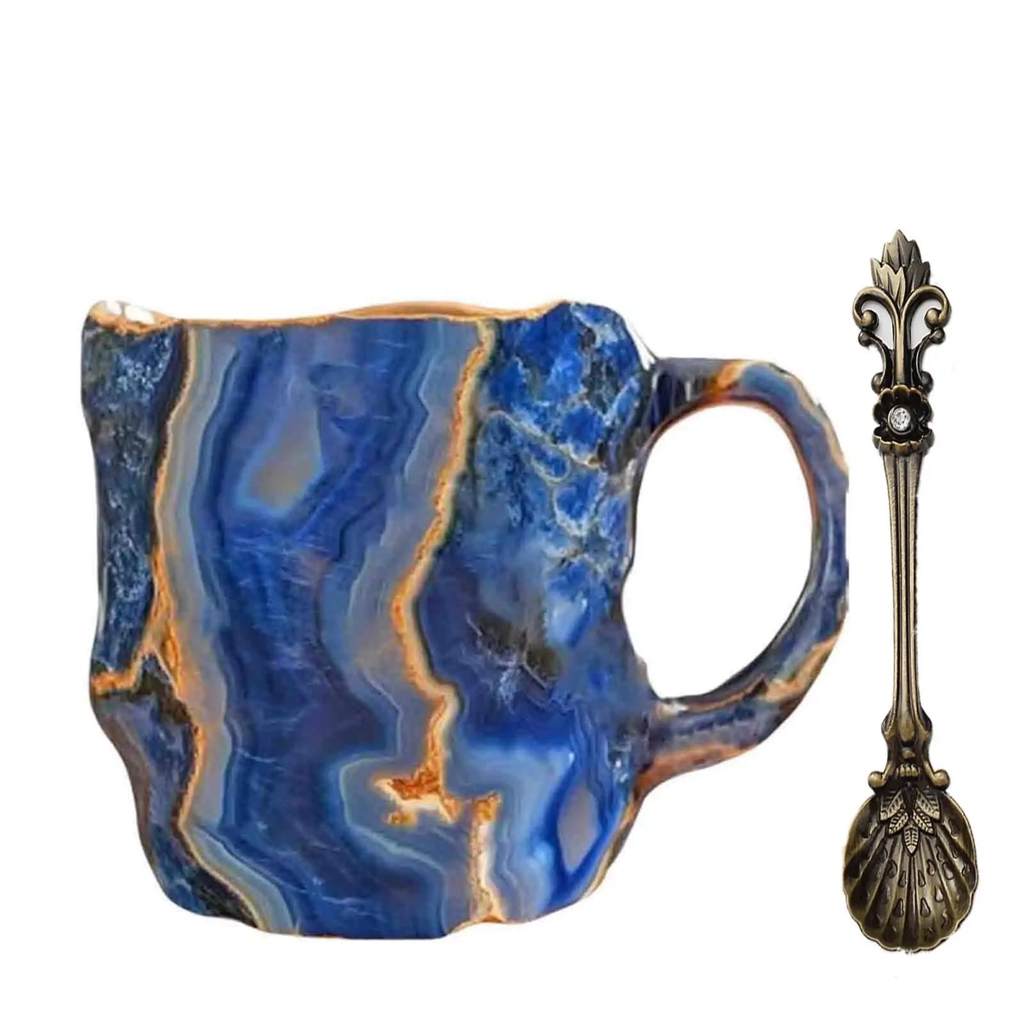 Blue Agate-Inspired Artisan Mug