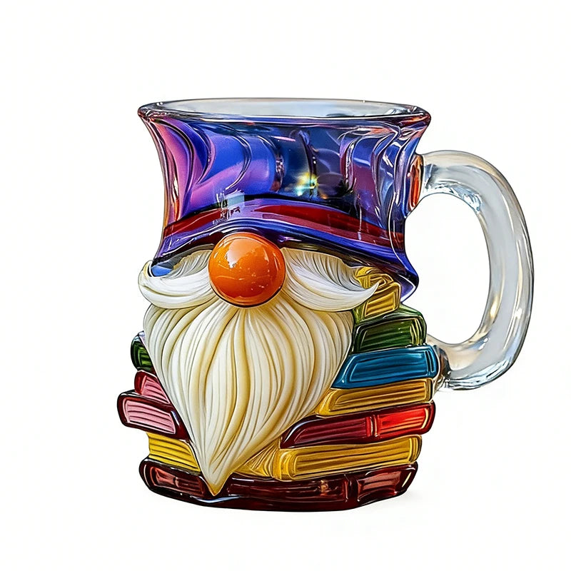 Whimsical Book Lover's Gnome Mug