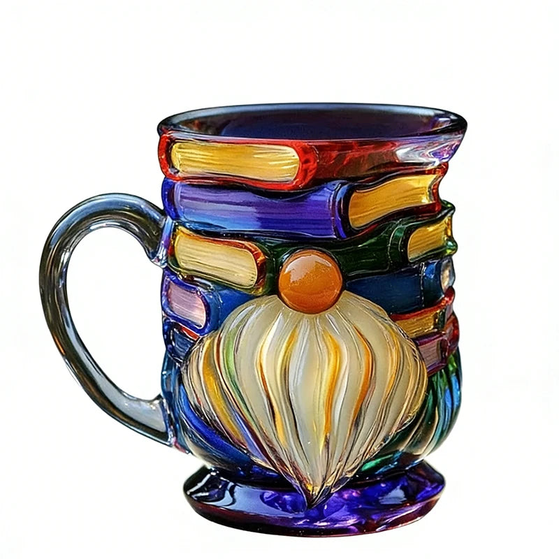 Whimsical Book Lover's Gnome Mug